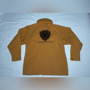 Vintage Ariat Barn Coast Size Medium Zip Up Jacket Color Tan Hood